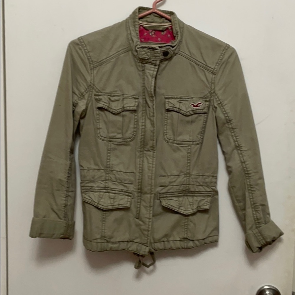 Hollister light olive jacket